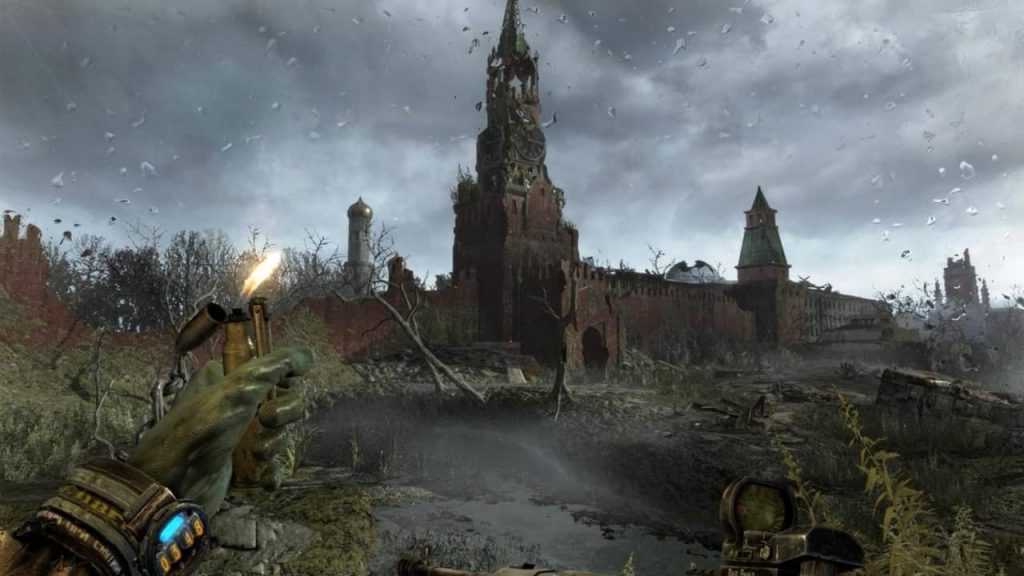 Metro 2034 Last Light - The famous red square, but in ruins