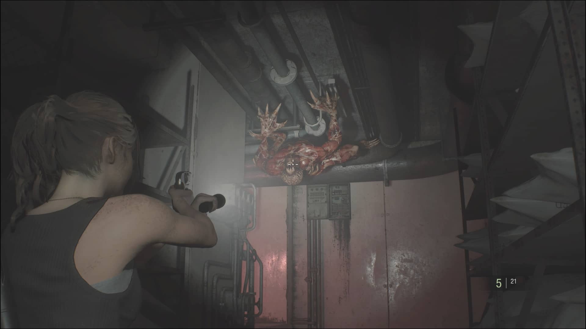 Resident Evil 2 Remake Crawling Monsters up side Down Shooting Resident Evil 2 Remake Crawling Monsters up side Down Shooting