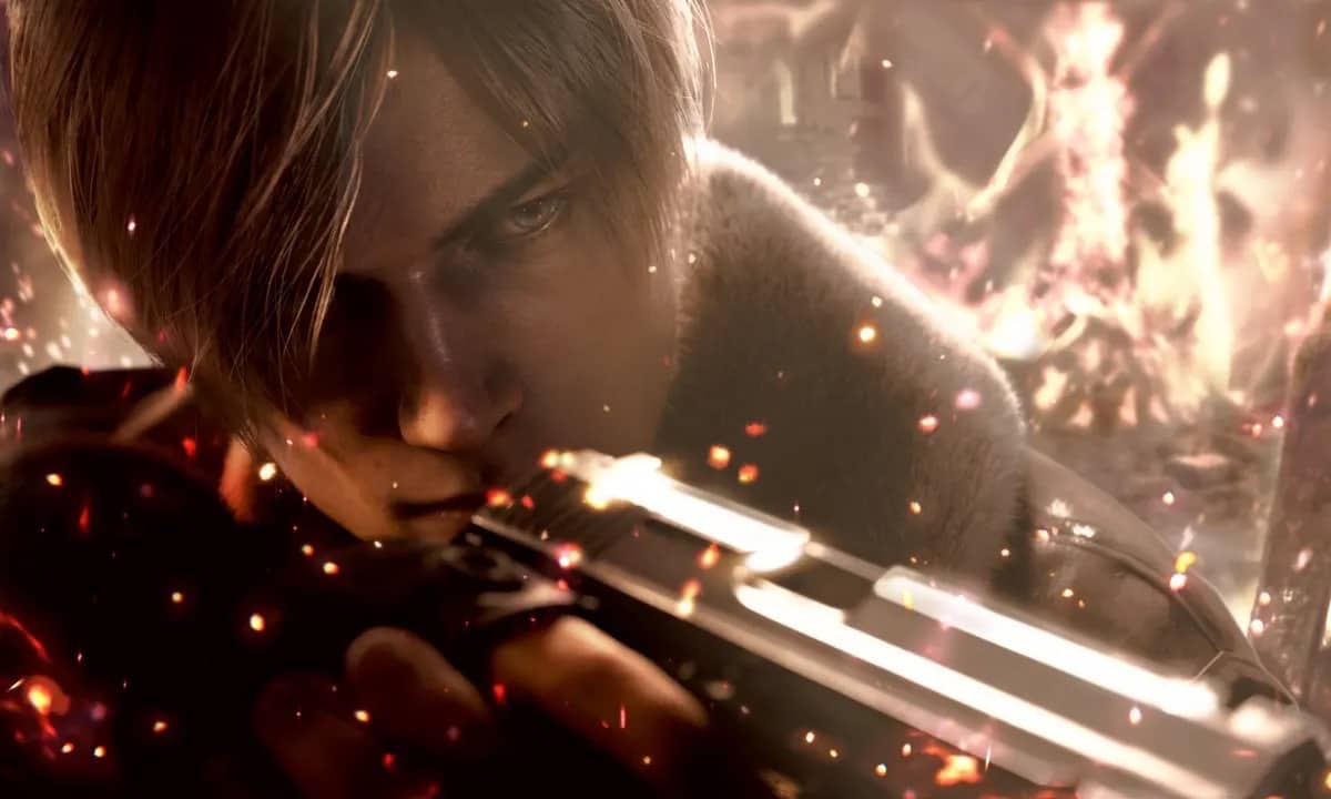 Resident Evil 4 Remake - Leon Shooting Close Up Resident Evil 4 Remake - Leon Shooting Excelent Close Up