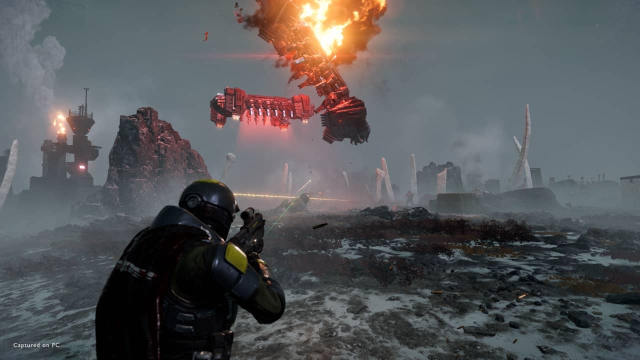 Helldivers 2 Destroying Automaton reinforcement