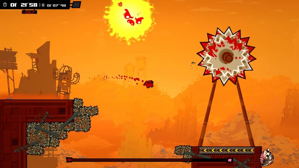 Super Meat Boy Angry sun