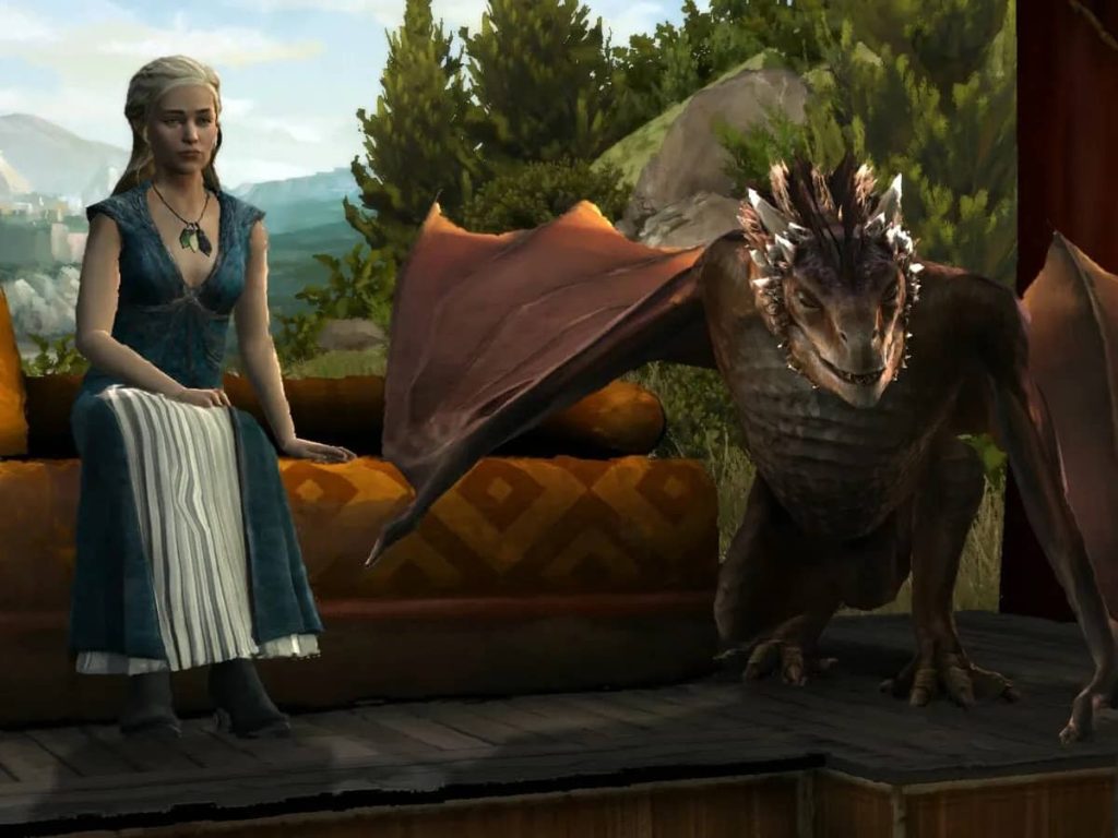 Daenerys Targaryen with her dragon - Viserion