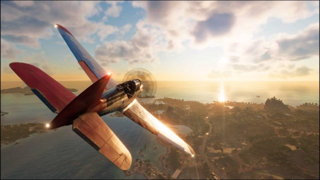 Far Cry 6 - Airplane Flying to Sunset