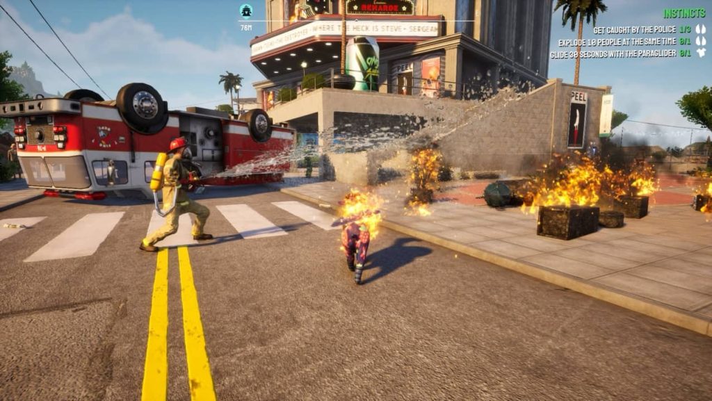 Goat Simulator Fireworkers in action