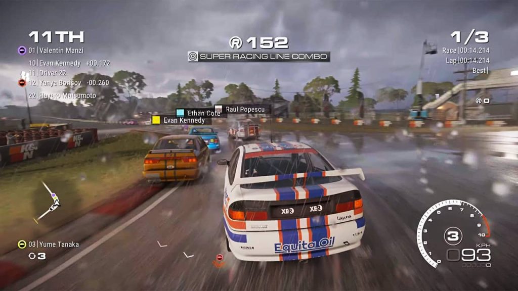Grid Legends Rainy races look nice, but has no effect on driving