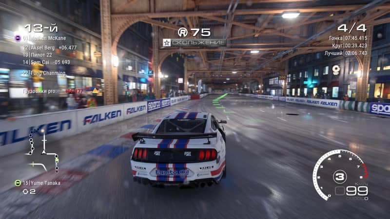 Grid Legends Tearing asphalt in corners with a Mustang