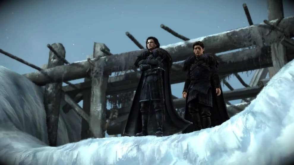 Jon Snow on the wall of the night watch