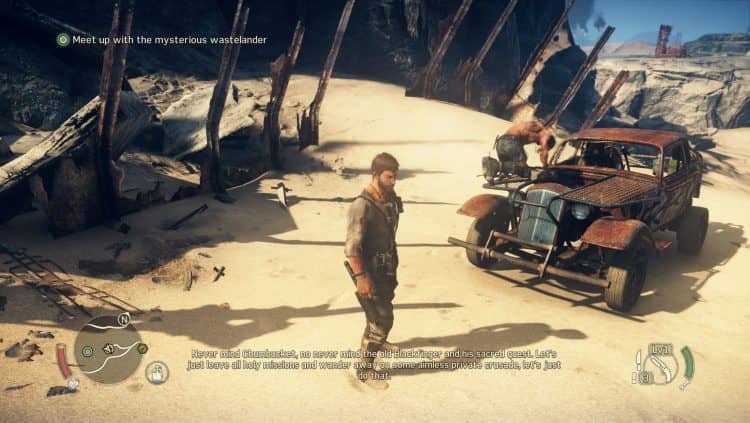 Mad Max Chumbucket repairing the car after every fight