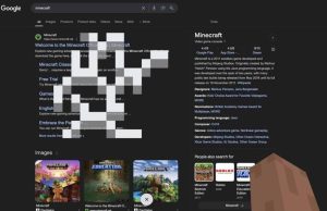 Minecraft Minigame in the Browser on Google.com Minecraft Browser Game
