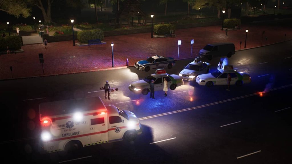 Police Simulator Foot Street accident with injury