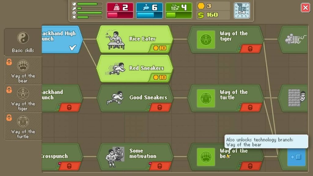 Punch Club 2 Skill Tree Abilities Progress