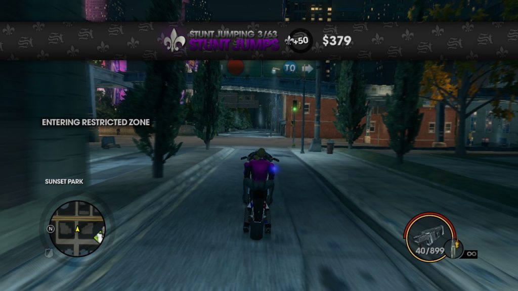 Saints Row The Third Bike Stunt Jump Complete