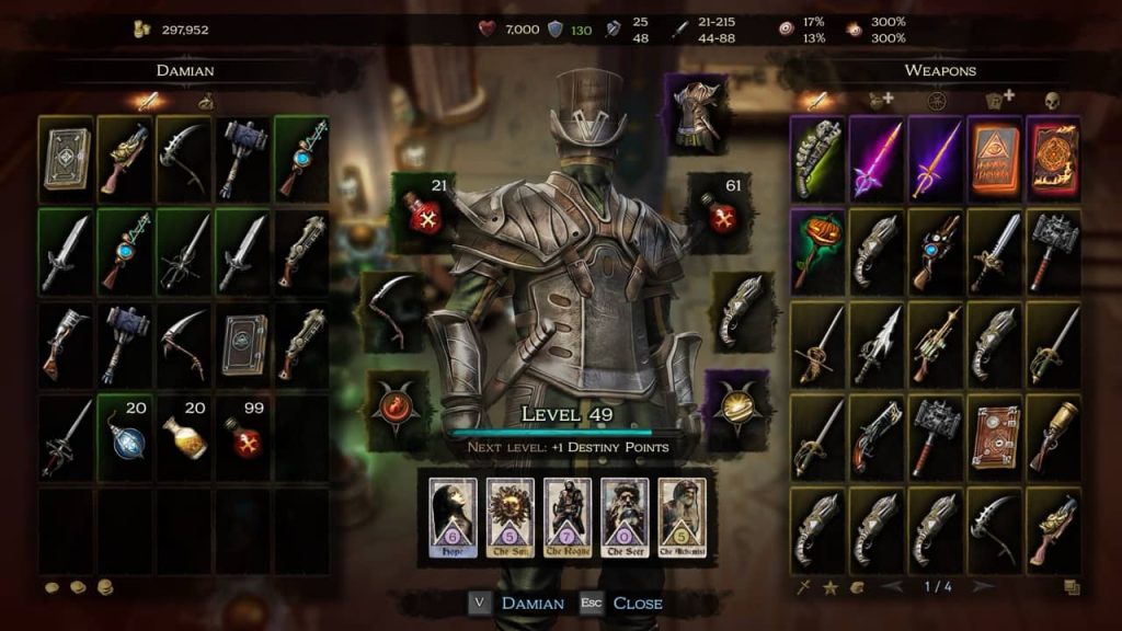 Victor Vran Weapons Loadout