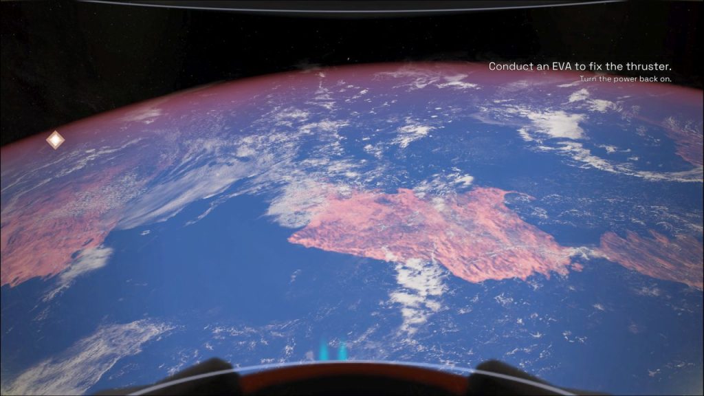 A view of the Earth from the orbit