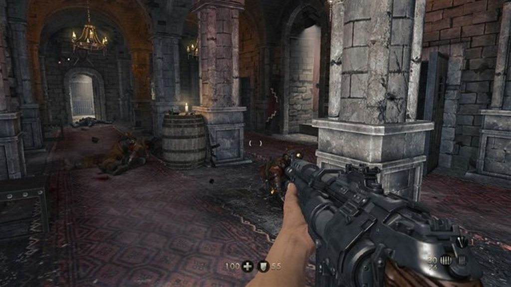 Wolfenstein The Old Blood - Hallways of Wolfenstein Castle