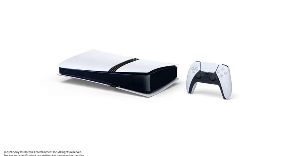 PlayStation 5 Pro lying on side