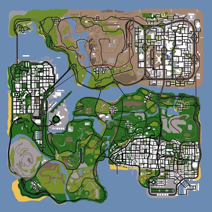 Grand Theft Auto San Andreas Map picture