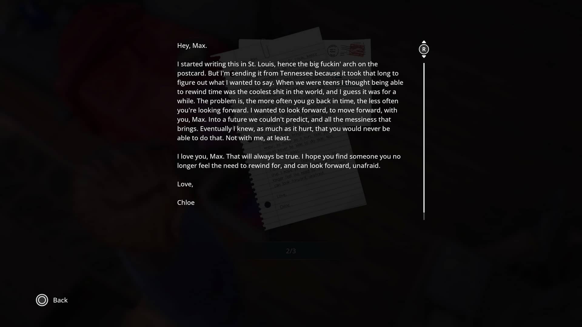 Life is Strange Double Exposure A letter from Chloe Life is Strange Double Exposure A letter from Chloe