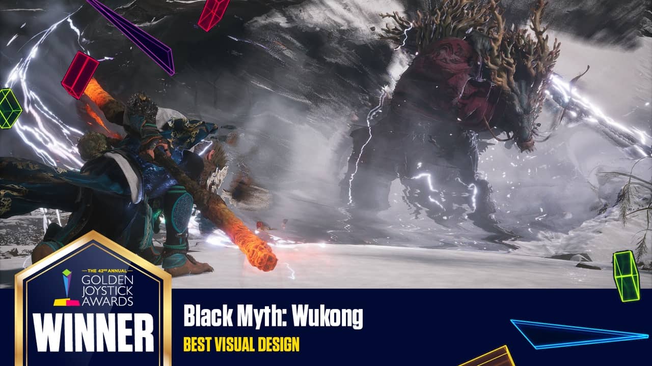 Black Myth Wukong Best Visual Design Game 2024 Winner at Golden Joystick Awards London