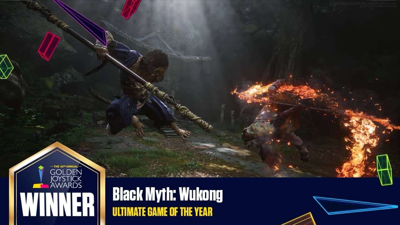 Black Myth Wukong Ultimate Game of Year 2024 Golden Joystic Awards Winner at Golden Joystick Awards London