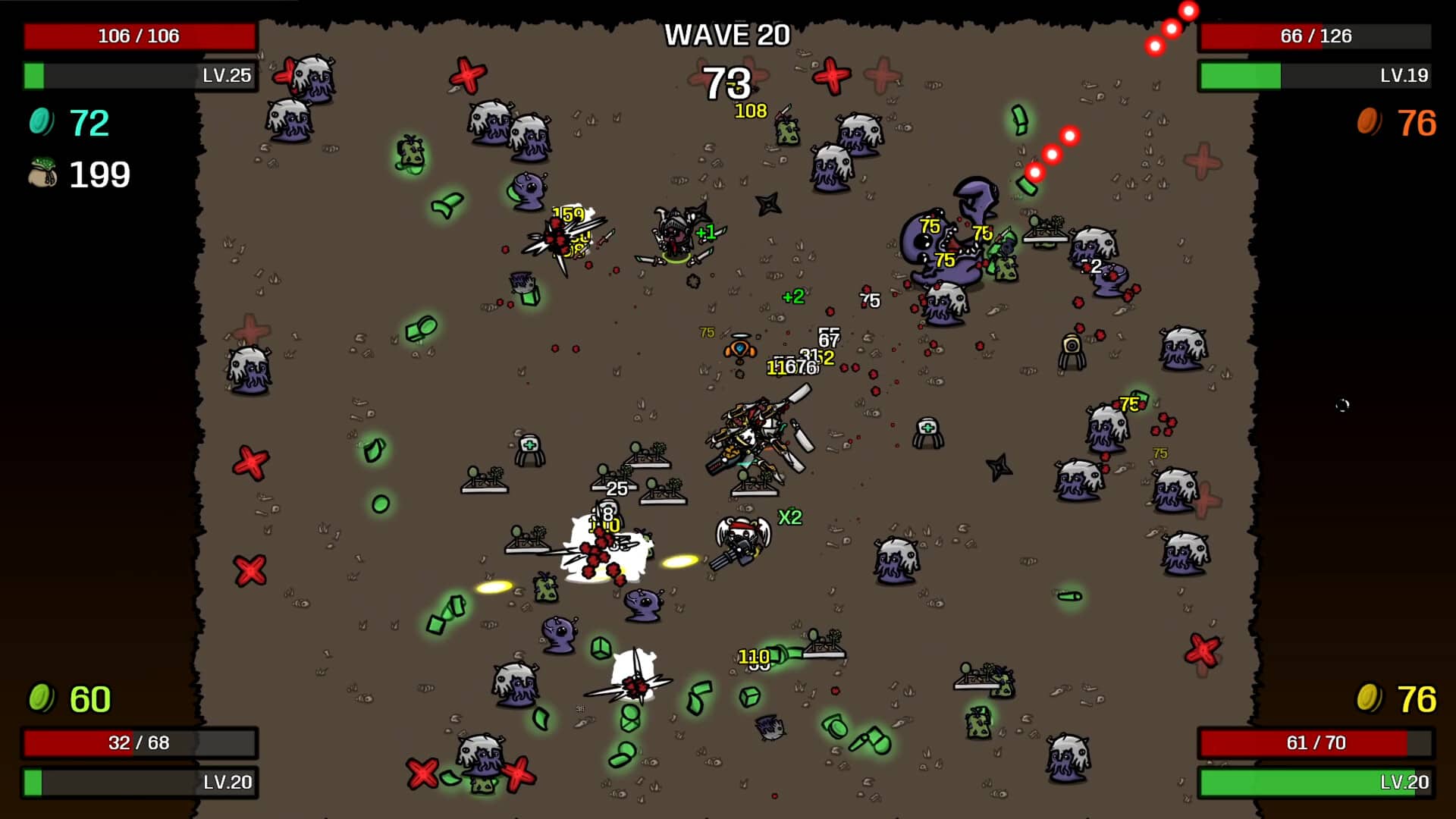 Epic Free Game Brotato Alien Wave 20