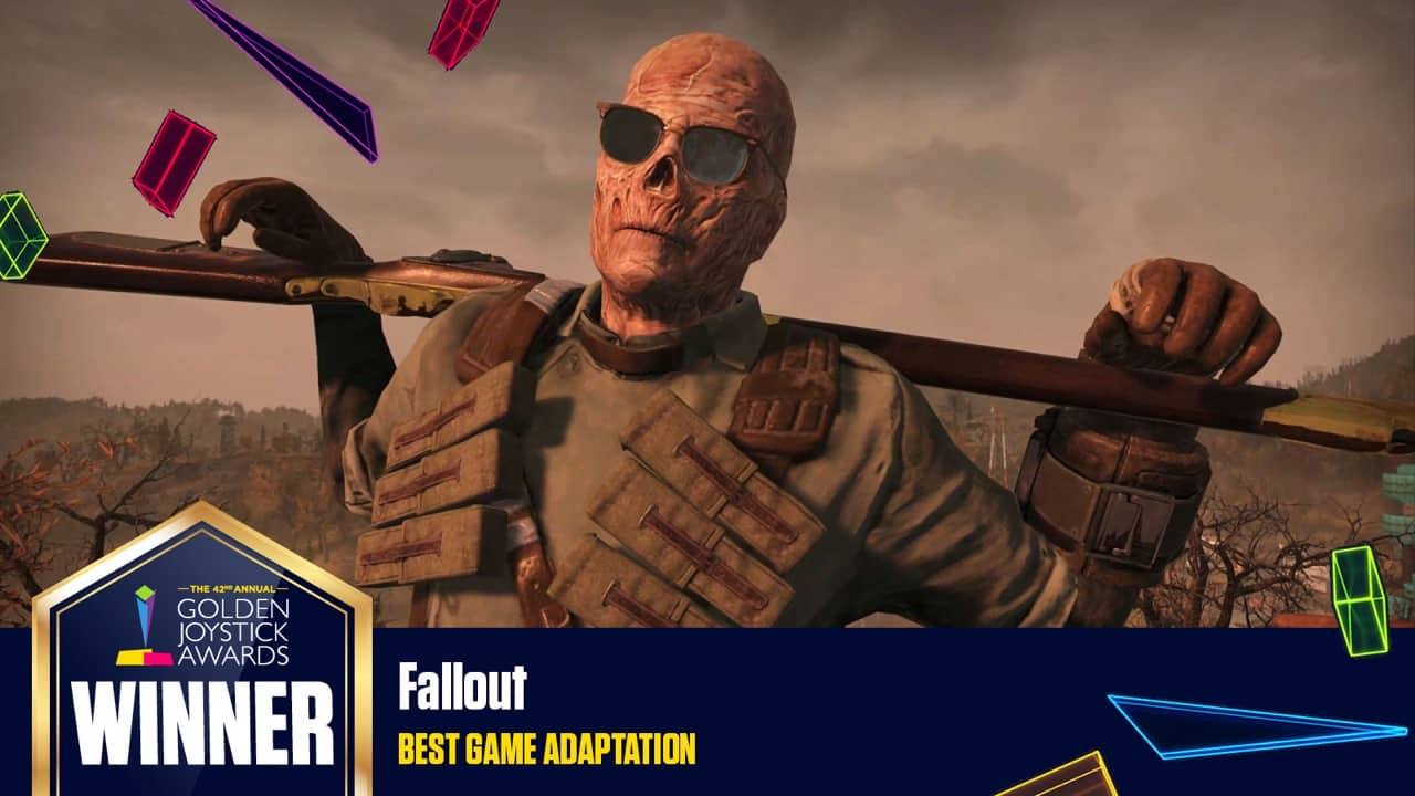 Fallout Series Amazon Prime Best Game Adaptation 2024 Winner at Golden Joystick Awards London