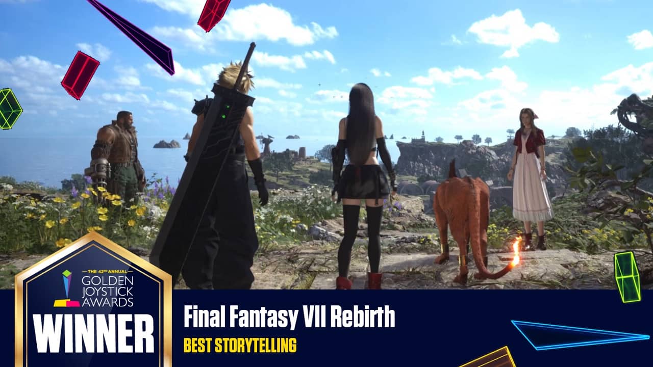Final Fantasy VII Rebirth Best Storytelling Game 2024 Winner at Golden Joystick Awards London