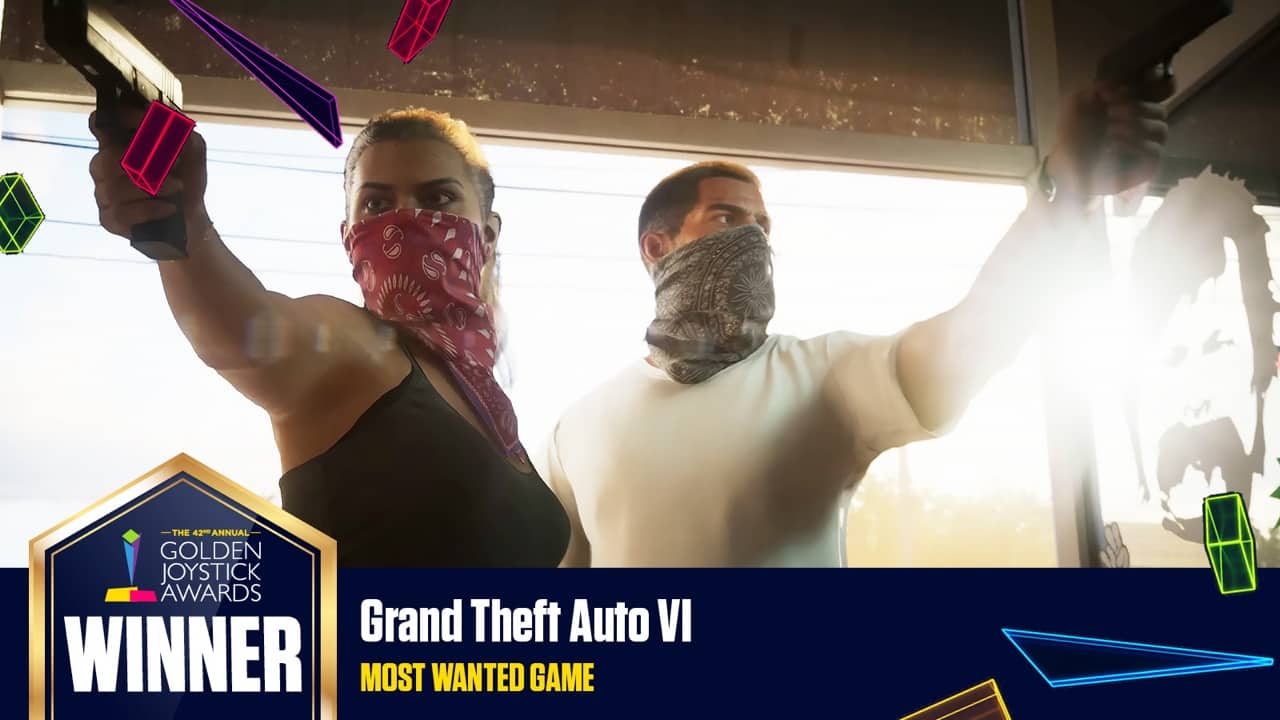 Grand Theft Auto VI Most Wanted Game 2024 Winner at Golden Joystick Awards London