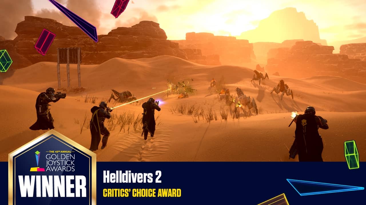 Helldivers 2 Critics Choice Awards 2024 Winner at Golden Joystick Awards London
