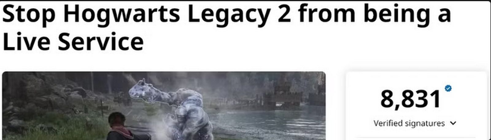 Hogwarts legacy Petition