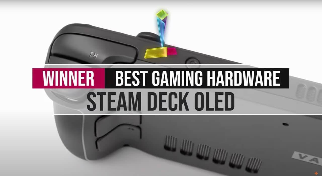 Steam Deck OLED Hardware Winner - Golden Joystick Awards 2024 London