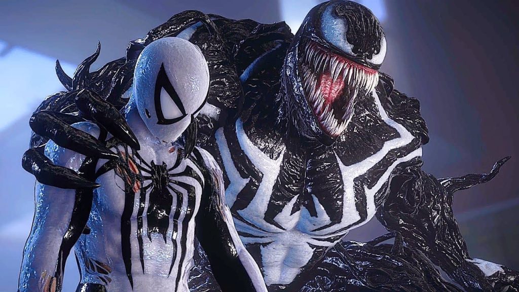 Todd Venom holding Spidey in Marvel Spider-Man 2