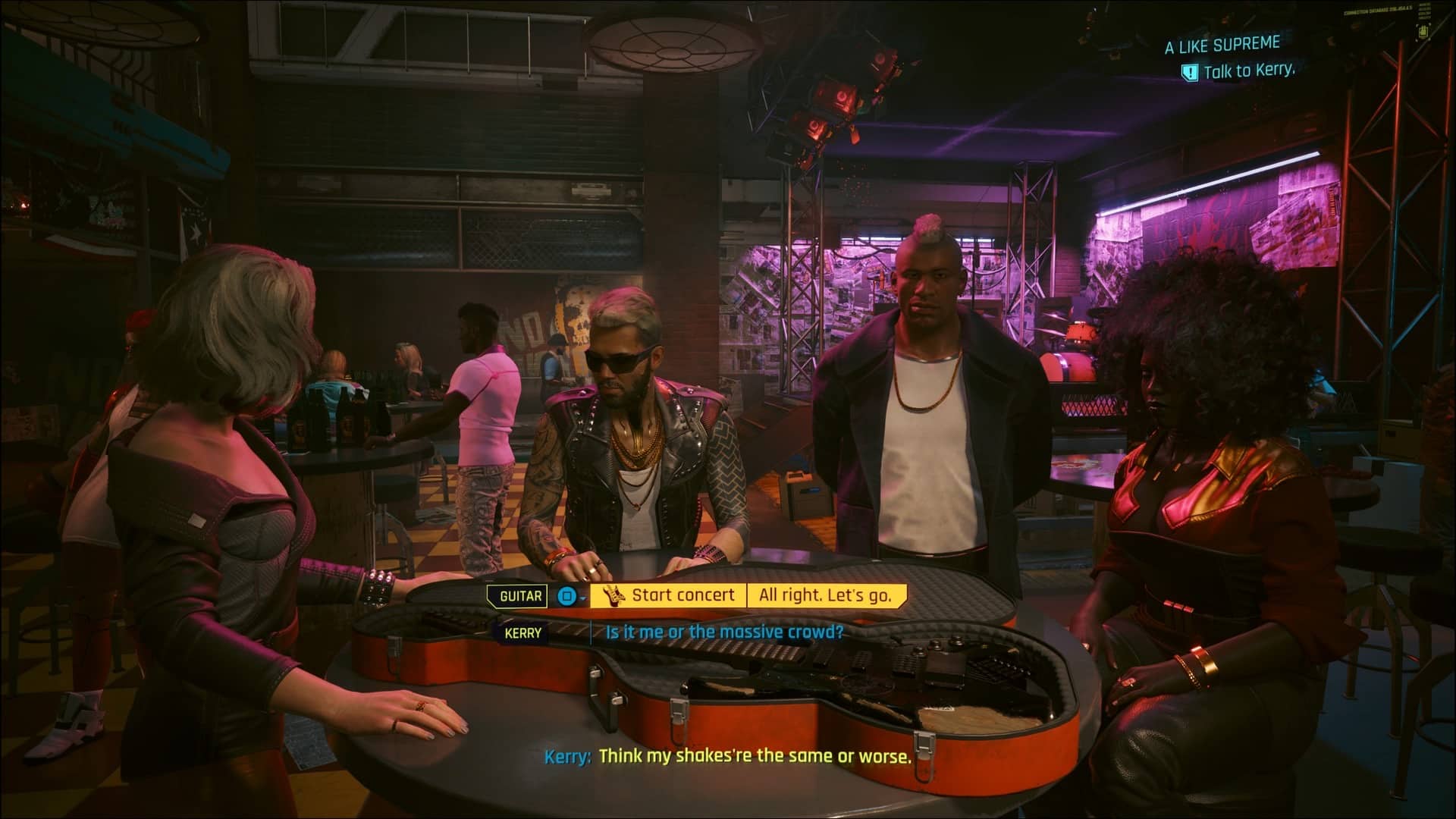 Cyberpunk 2077 Update 2.0 - Conversation Before a Music Concert Cyberpunk 2077 Update 2.0 - Conversation Before a Music Concert