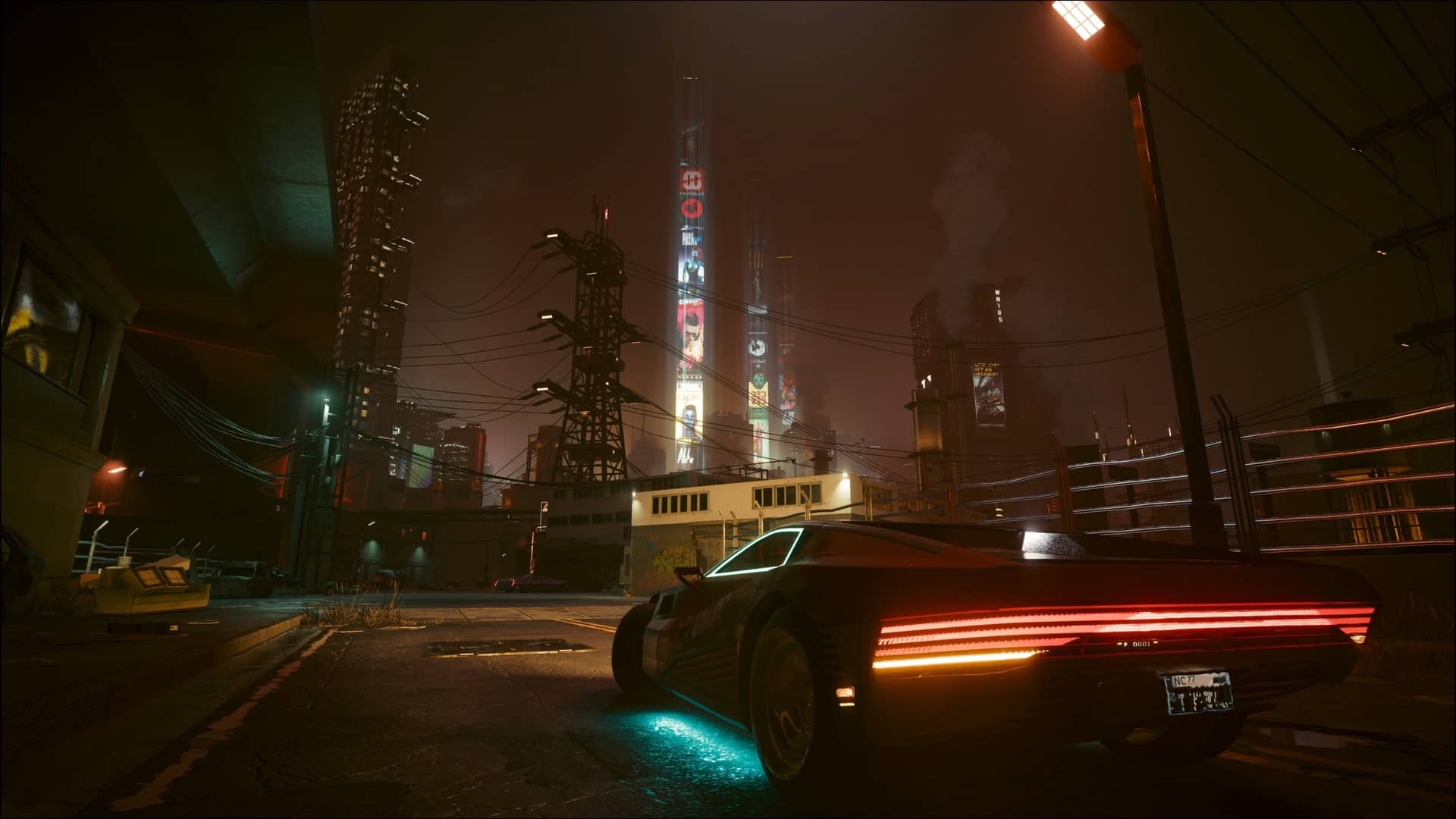 Cyberpunk 2077 Update 2.0 - Sports Car in Night Street Cyberpunk 2077 Update 2.0 - Sports Car in Night Street