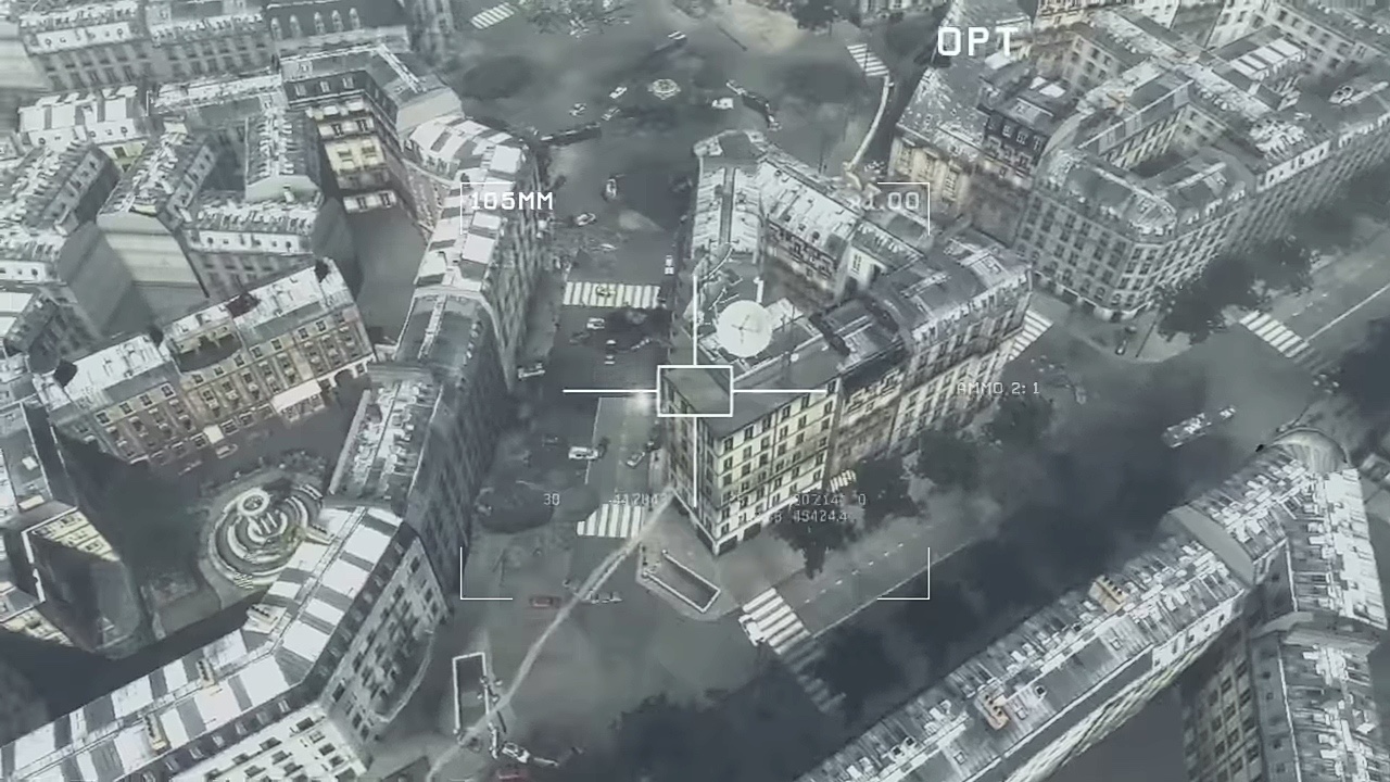 Call of Duty Modern Warfare 3 - Gun Ship Shooting Over Paris