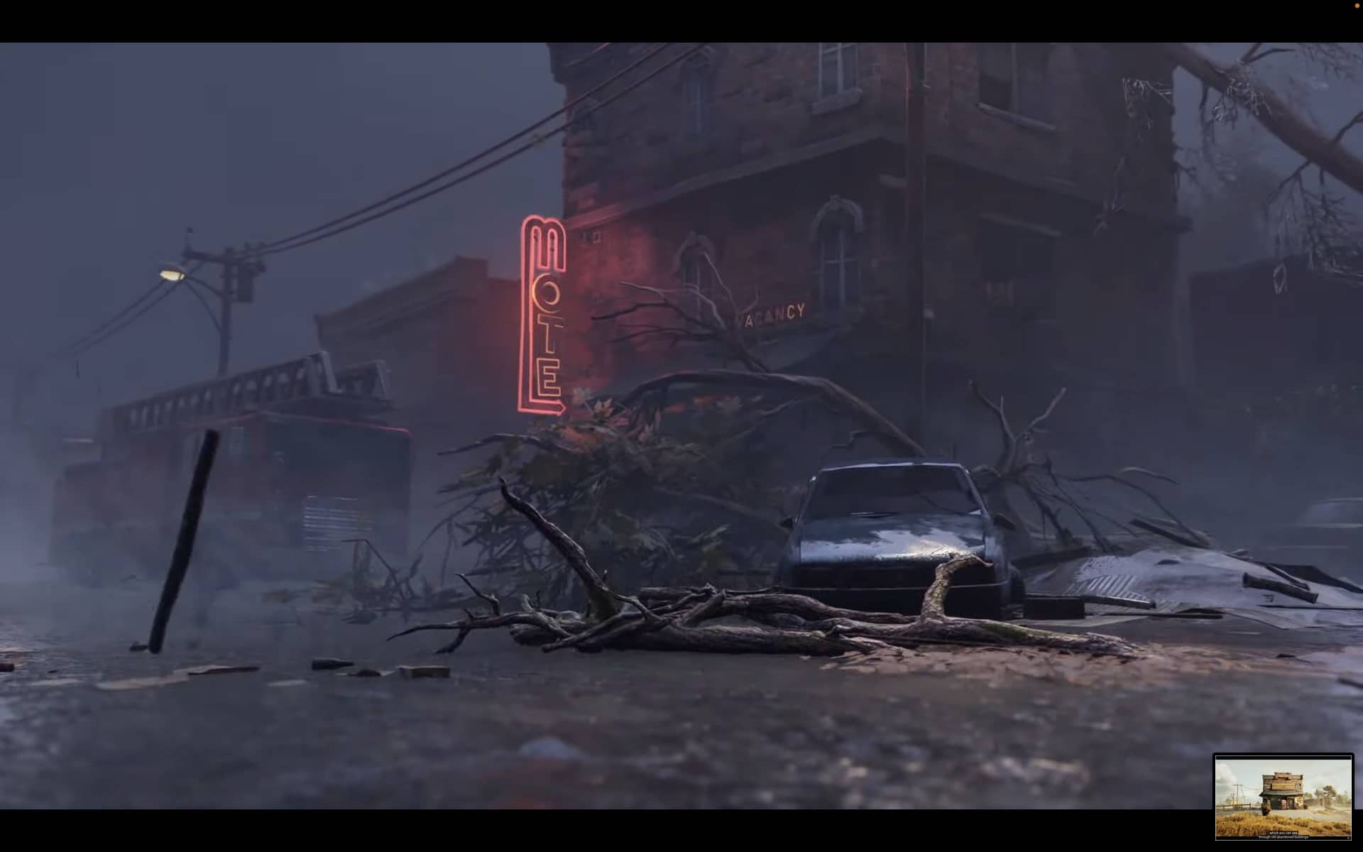 Xbox Developer Direct 2025 South of Midnight Scene with Hotel