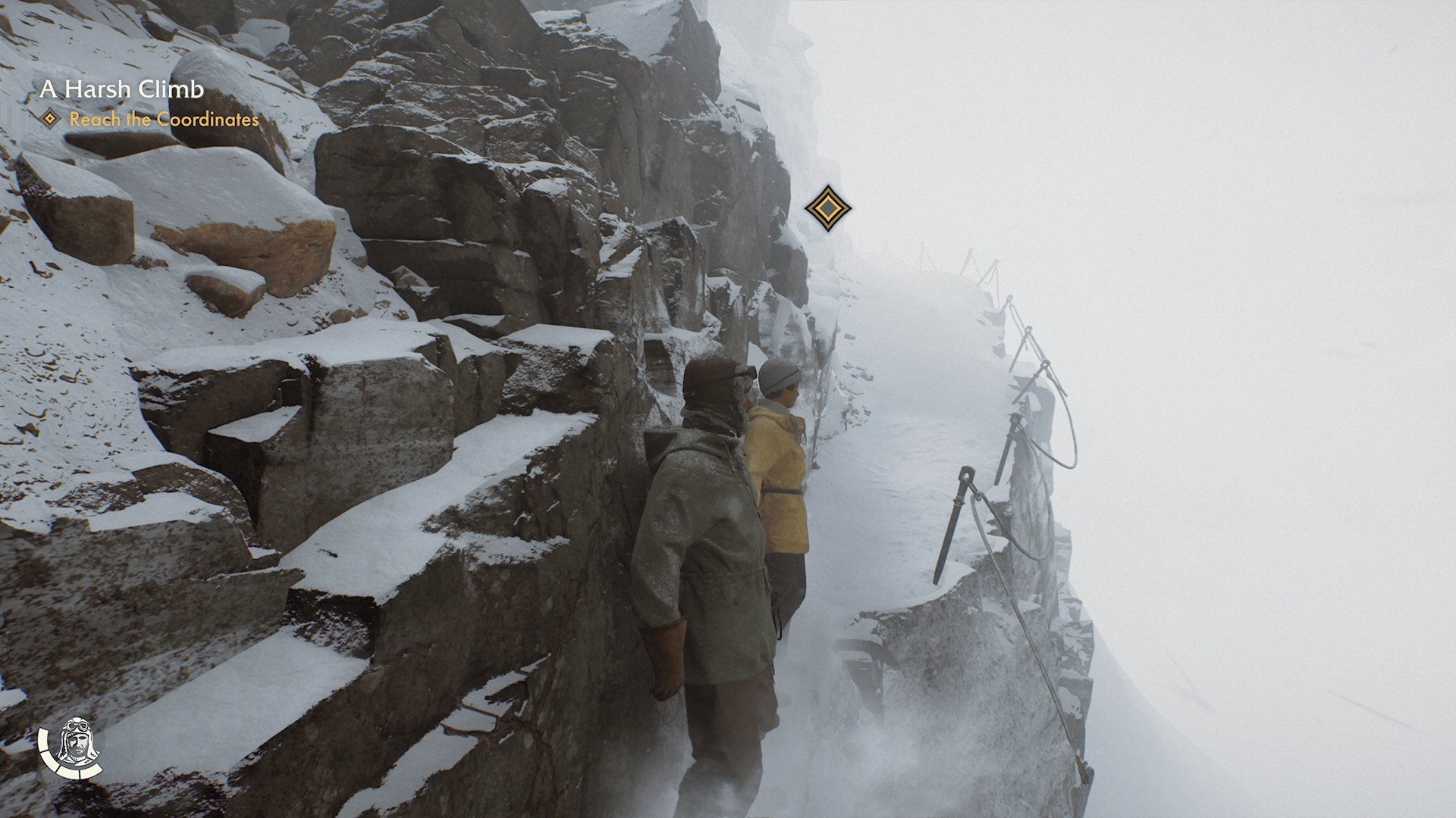 ndiana Jones and the Great Circle - Indiana and Gina traversing in Himalaya