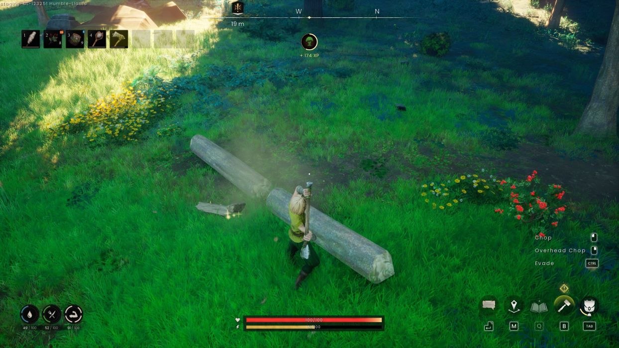 RuneScape Dragonwilds Cutting Wood