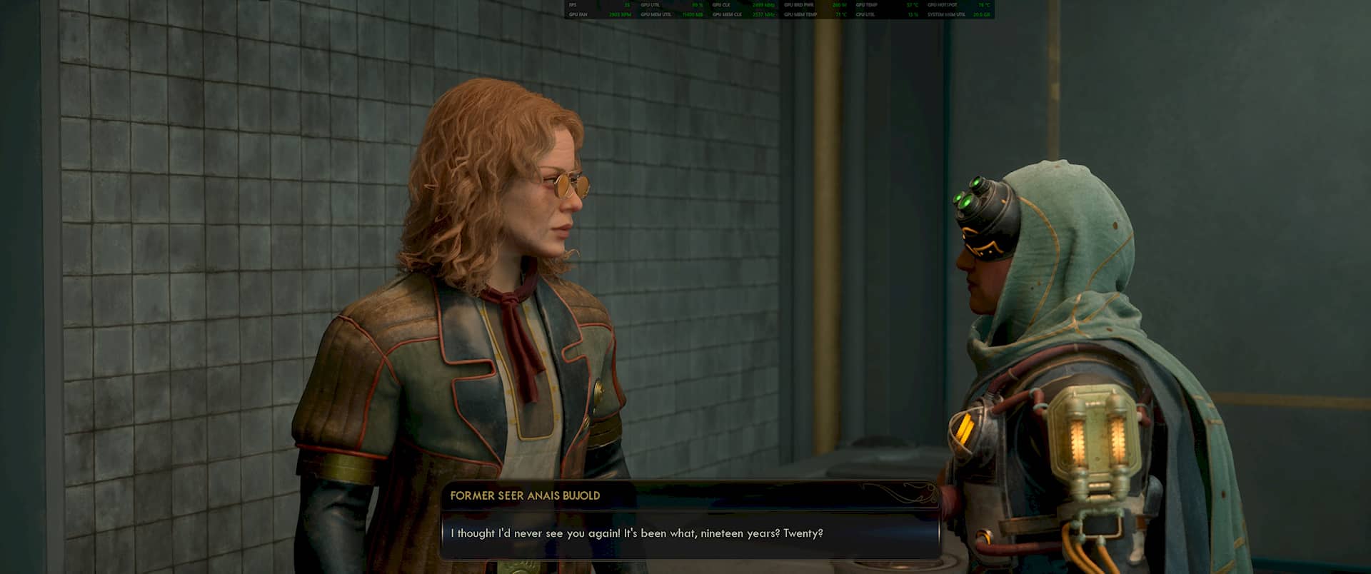 The Outer Worlds 2 - Former Seer Anais Bujold talking to old friend Marisol from my crew picture