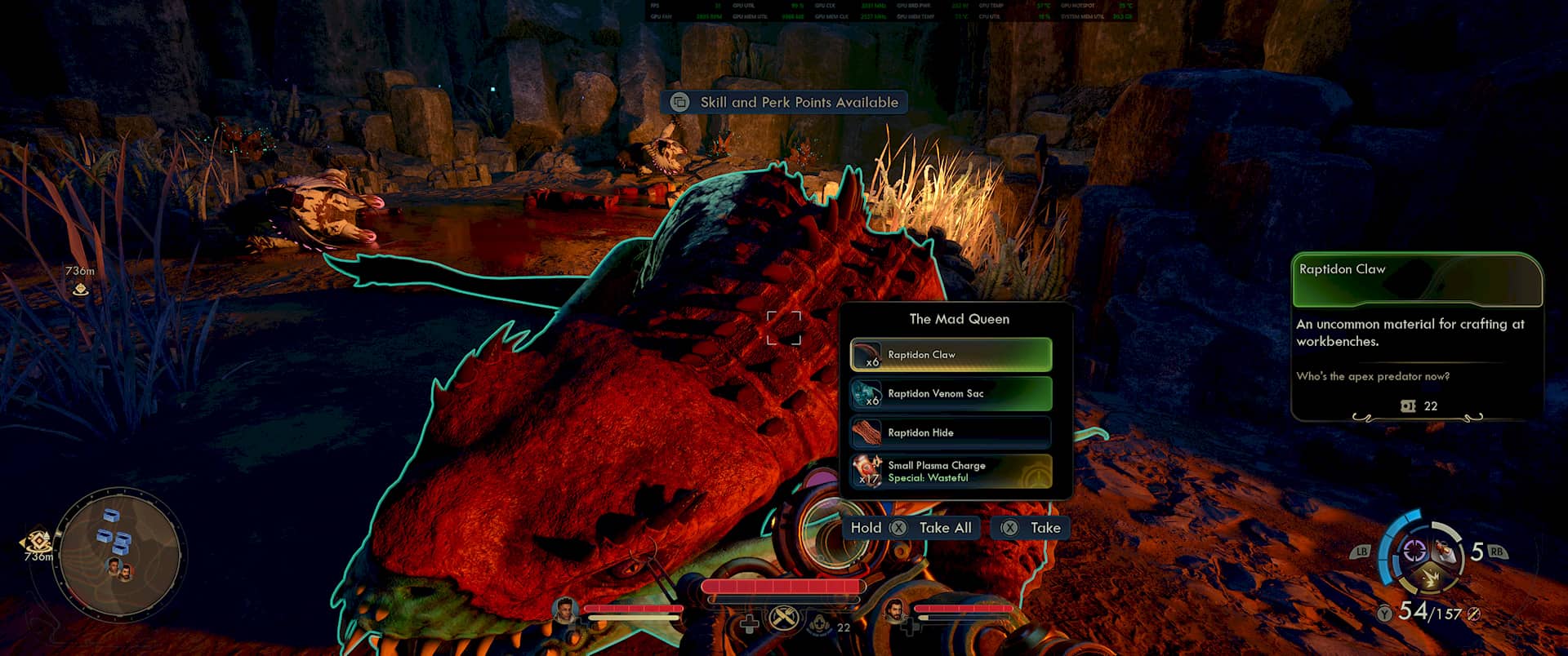 The Outer Worlds 2 - The Mad Queen Raption is down , now looting picture