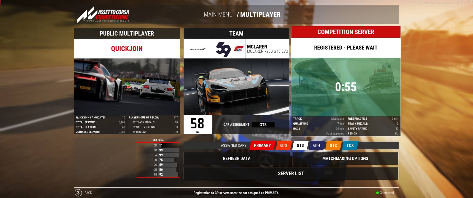 Assetto Corsa Competizione - Registration is possible but the waiting pain for no race begins picture