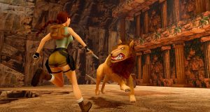 Grab Tomb Raider I-III Remastered and Down in Bermuda Free on the Epic Games Store This Week Tomb Raider I-III Remastered Starring Lara Croft fighting lion picture